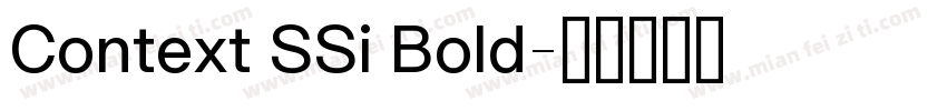 Context SSi Bold字体转换